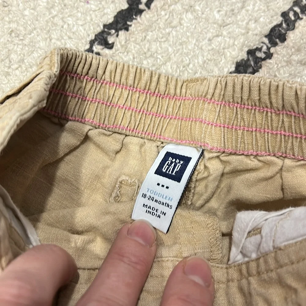 Denim and Khaki Shorts Set